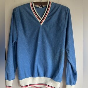 1970’s Dorado Men's Blue V-Neck Sweater